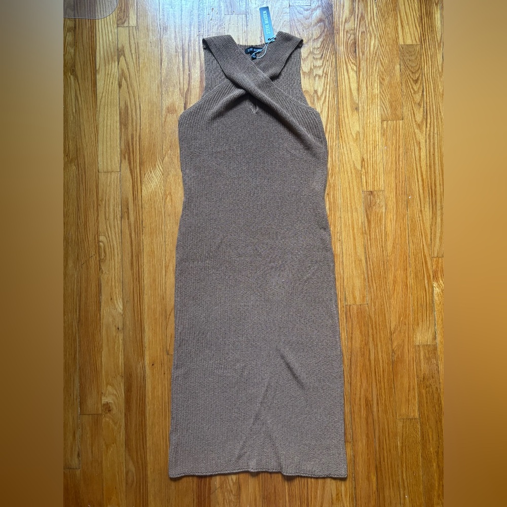 NWT - Steve Madden - Brown Sheath Halter Dress